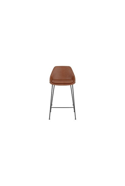 Nixon Counter Stool, Brown Synthetic Leather