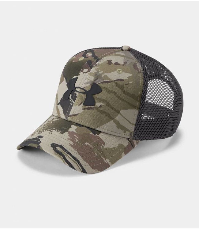 Under Armour Men's Camo Big Flag Logo Hat, Ua Forest 2.0 Camo (988