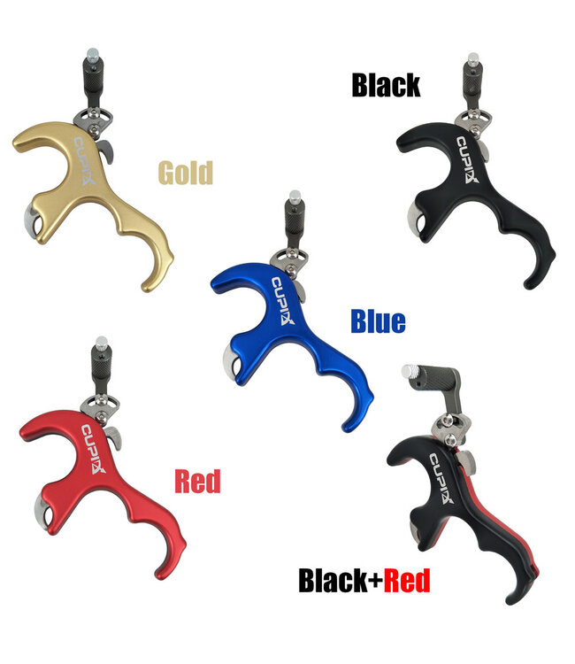 Cupid-C1 Metal Archery 3 Fingers Release(Gold Color)
