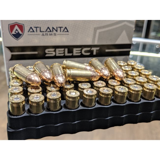 Atlanta Arms Ammo 9mm 147gr FMJ AA select 50/box
