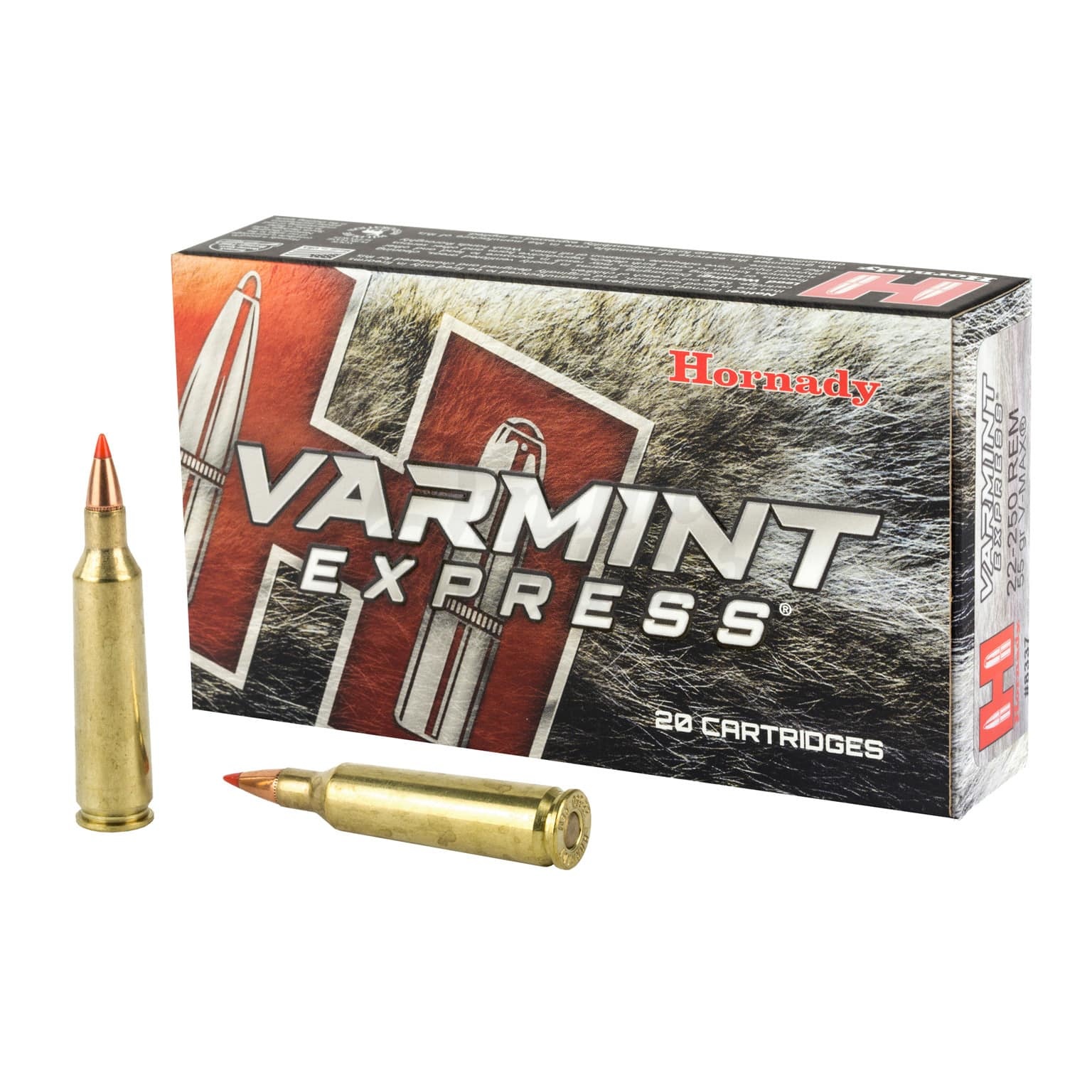 Hornady Varmint Express 22-250 Rem 55 GR V-MAX Box Of 20 - Solely Outdoors  Inc.