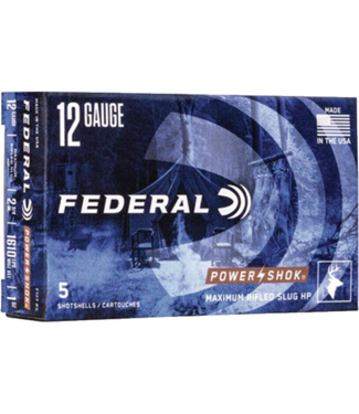 Federal Federal Power-Shok 12 Ga 2-3/4″ 1 Oz HP Rifled Slug 5/box