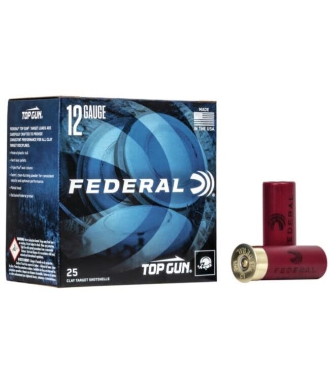 Federal Top Gun Target Loads 12 Ga, 2-3/4″, 1-1/8 Oz, #7.5 25/box