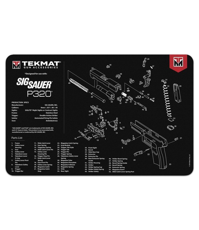 TEKMAT SIG P320 LARGE  GUN CLEANING MAT