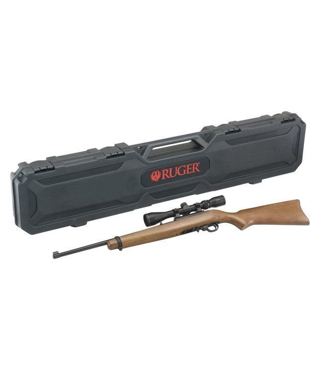 RUGER 31159 10/22 Carbine Wood Stock  with Viridian EON 3-9×40 Scope and Case Combo