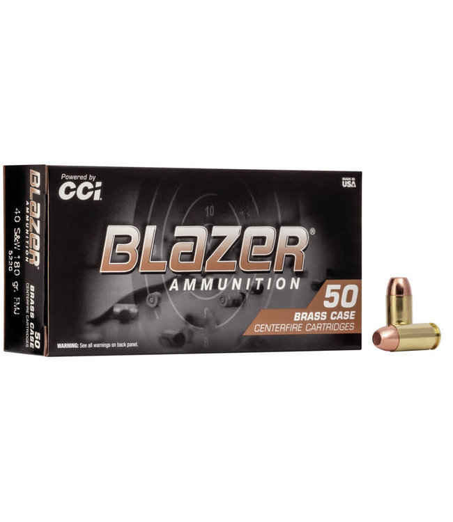 CCI Blazer Brass 40 S&W 180gr FMJ 50RDS/BOX