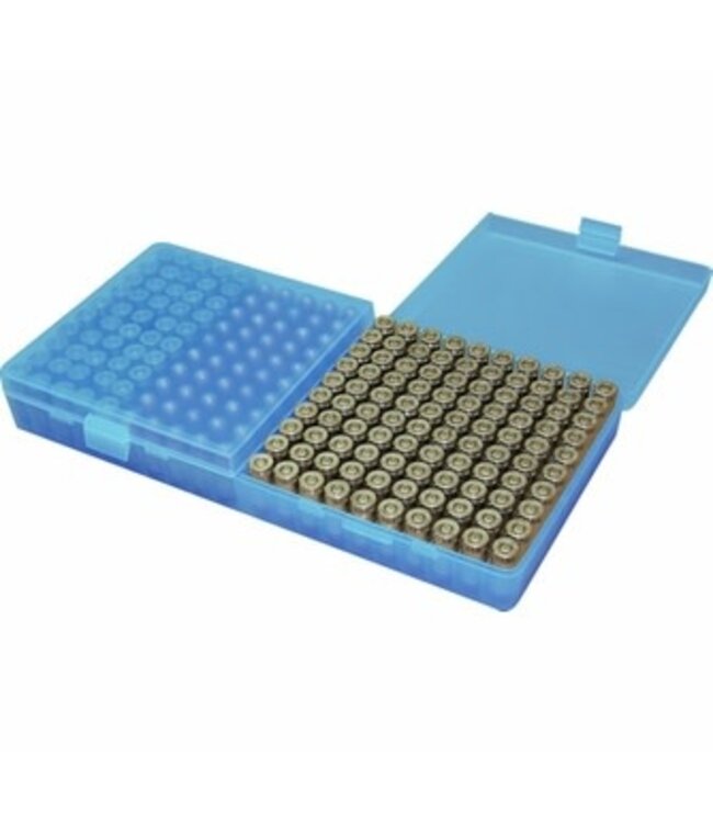 MTM 380/9MM  200 RS Flip-Top Ammo Box CLR-BLUE
