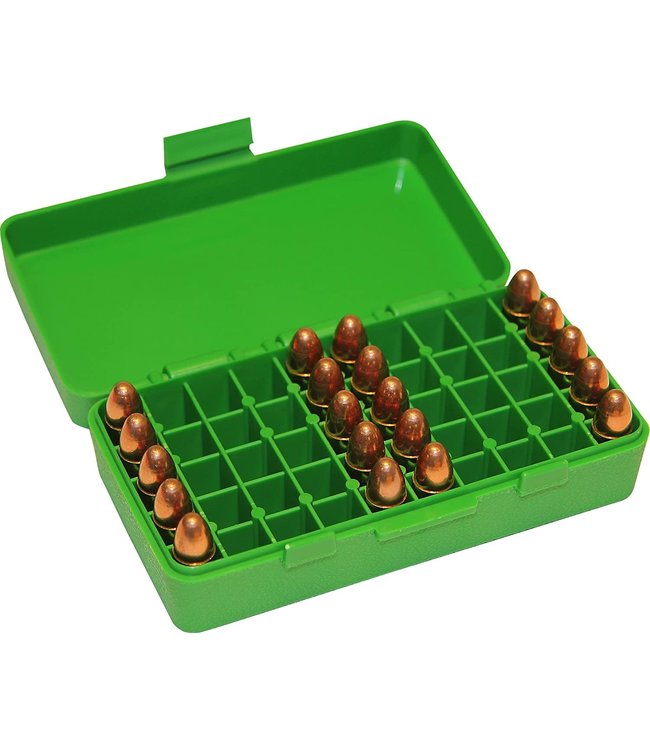 MTM 380/9MM  50 RS Flip-Top Ammo Box  GREEN