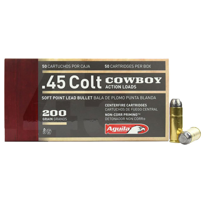 AGUILA  45 COLT  COWBOY ACTION LOADS 200GR SP 50RS/BOX