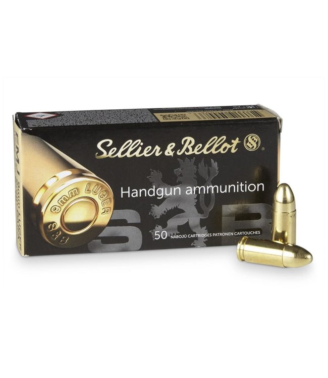 SELLIER & BELLOT  (S&B) 9mm PARA 115GR  FMJ 50RS/BOX