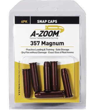 A-Zoom A-ZOOM 357 MAG  Snap Caps Aluminum Blue 16119- Pack of 6