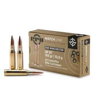 PPU PRVI PPU MATCH AMMO 308 WIN 155 GR HP BT  20RS/BOX