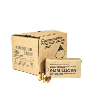 Remington 9mm LE Training Ammo 115 Gr – 500 Rounds