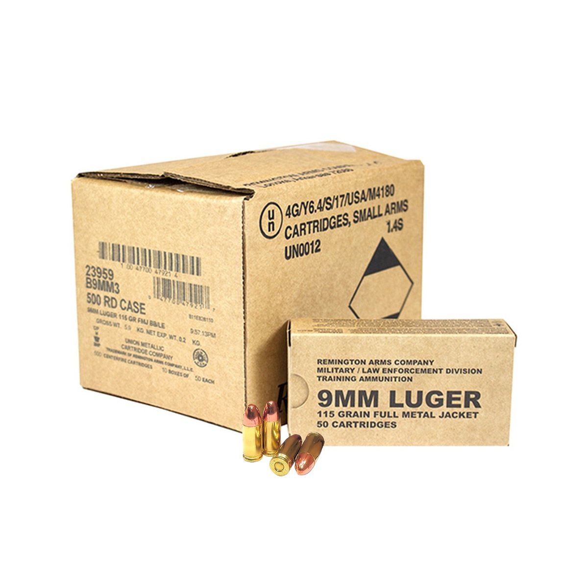 Remington 9mm LE Training Ammo 115 Gr – 50 Rounds - Solely Outdoors Inc.