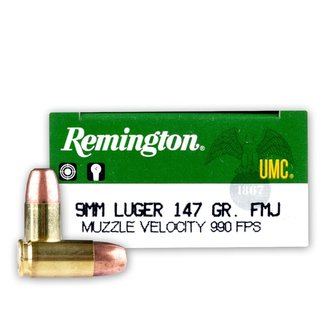 Remington REMINGTON UMC 9MM 147GR FMJ 1000RS/CASE