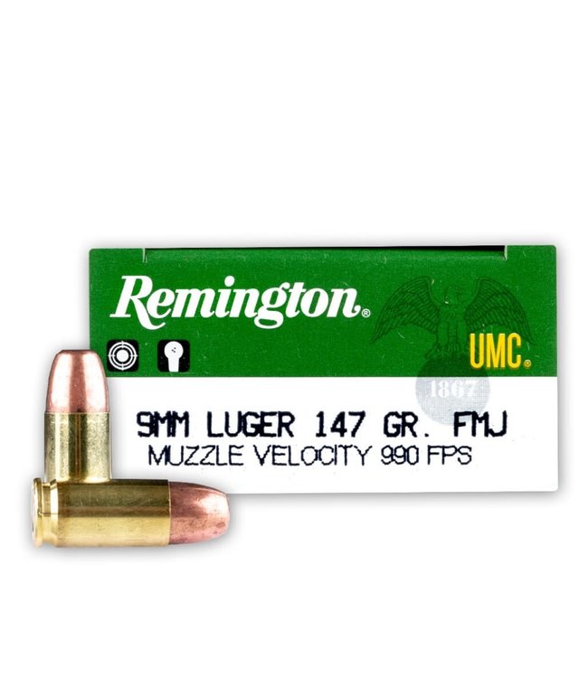 REMINGTON UMC 9MM 147GR FMJ 50RS/BOX-L9MM9