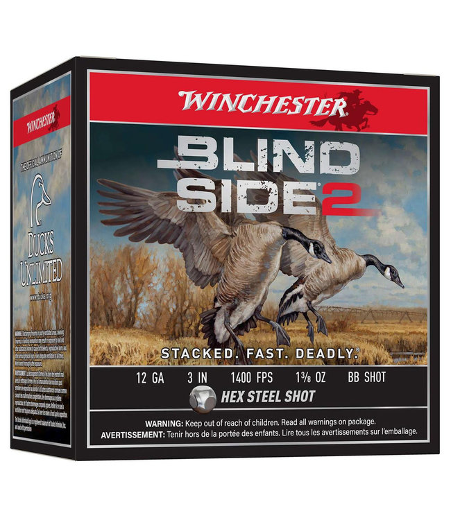 Winchester Blind Side 2 12GA 3" 1 3/8 OZ #BB Steel Shot