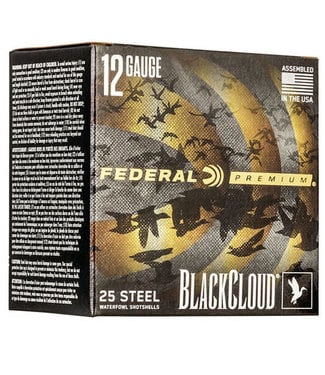 Federal FEDERAL BLACK CLOUD STEEL 12GA 3" 11/4OZ 1450FPS #4 25RS/BOX