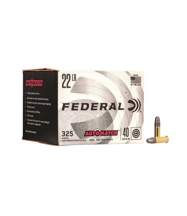 FEDERAL AUTOMATCH 22 LR 40GR  325RS/BOX