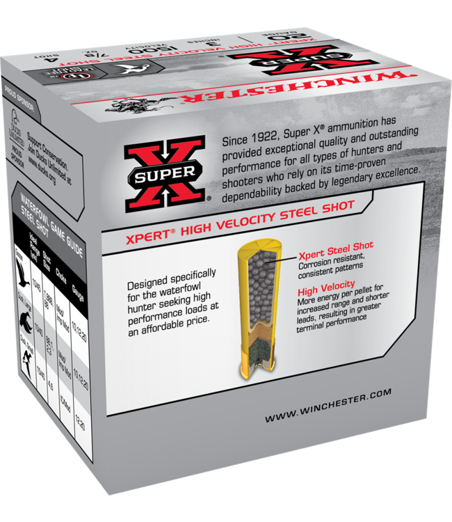 WINCHESTER XPERT HIGH VELOCITY STEEL SHOT 20GA 3" #4