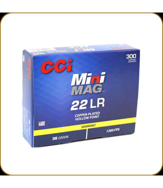 CCI CCI - 22 LR - 36 GR - MINIMAG - COPPER-PLATED HP - 300CT - 0962