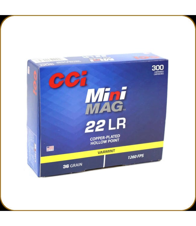 CCI - 22 LR - 36 GR - MINIMAG - COPPER-PLATED HP - 300CT - 0962