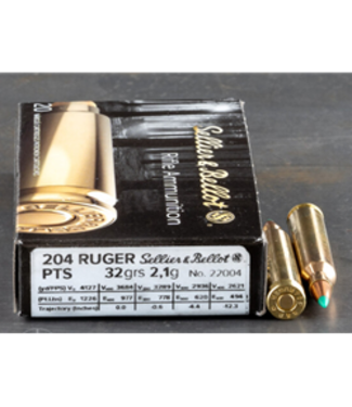 Sellier & Bellot SELLIER&BELLOT 204 RUGER 32GR PTS 20RS/BOX