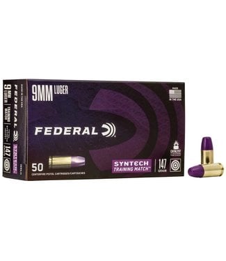 Federal Federal Syntech Training Match 9mm 147 Gr Jacket Flat Nose 500RS/CASE