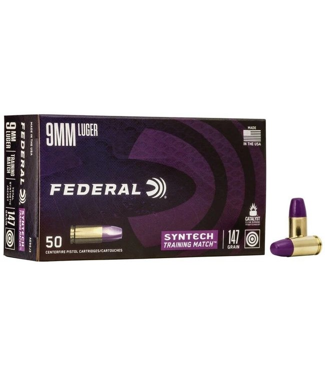 FEDERAL AMERICAN EAGLE 9MM 147GR SYNTECH TRANING MATCH (TSJ)500RS/CASE