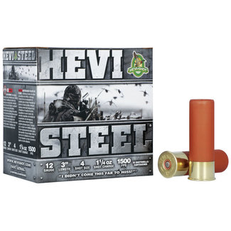 HEVI HEVI SHOT HEVISTEEL 12GA 3" 1-1/4OZ #4  25RS/BOX
