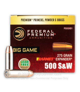 Federal FEDERAL PREMIUM 500S&W 275GR BARNES EXPANDER VITAL-SHOK 20RS/BOX