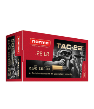 NORMA NORMA TAC-22 22LR 40GR LRN 500RS/BOX