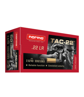 NORMA NORMA TAC-22 LONG RIFLE 40GR LRN 500RS/BOX
