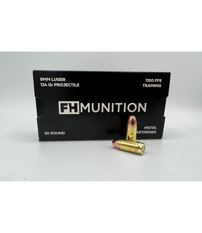 FH Munition Inc. Match Grade 9MM 124GR  FMJ 1000RS/CASE