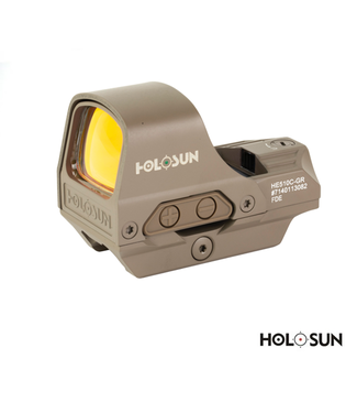 Holosun HOLOSUN HE510C-GR-FDE ELITE REFLEX SIGHT W/GREEN SUPER LED-FDE