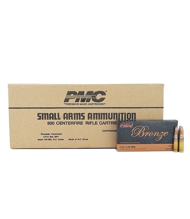 PMC BRONZE - 7.62X39MM 123GR FMJ  500RS/CASE