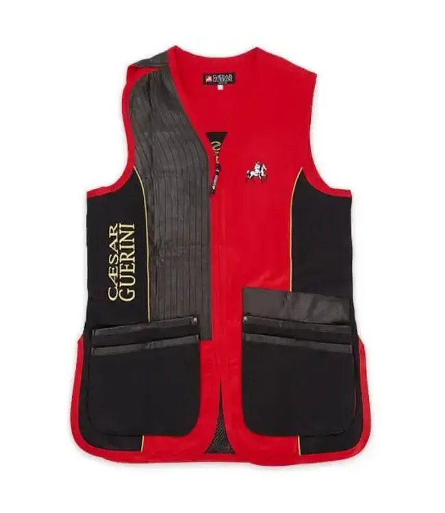 CAESAR GUERINI SHOOTING VEST SIZE MEDIUM  RIGHT HAND BLACK&RED-K60274