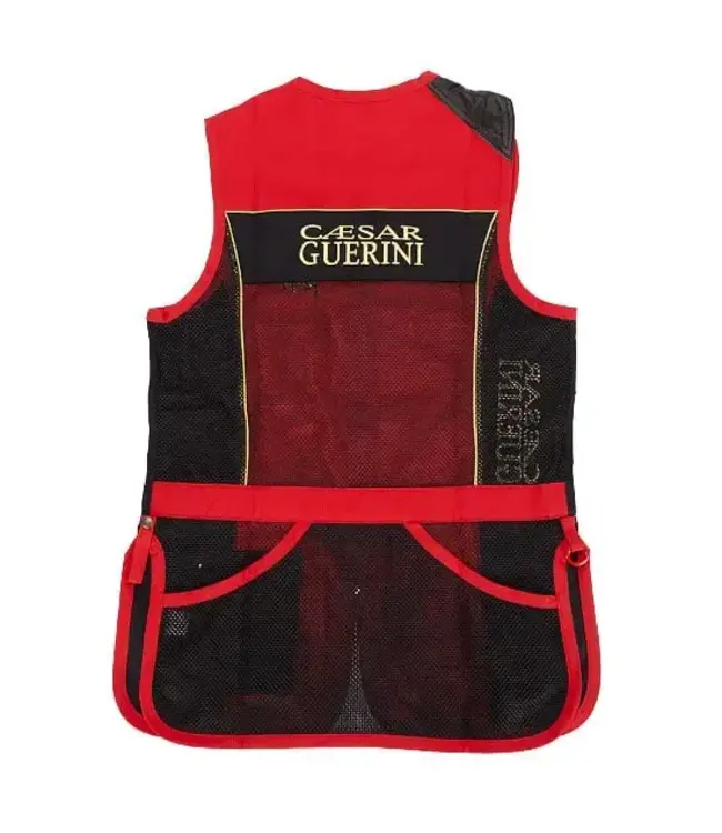 CAESAR GUERINI SHOOTING VEST SIZE X-LARGE RIGHT HAND BLACK&RED-K60276