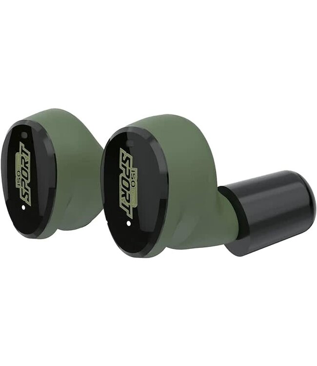 ISOTUNES SPORT CALIBER ELECTRONIC HEARING PROTECTION OD GREEN/IT-17