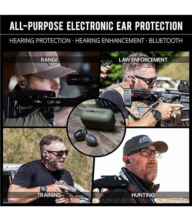 ISOTUNES SPORT CALIBER ELECTRONIC HEARING PROTECTION OD GREEN/IT-17