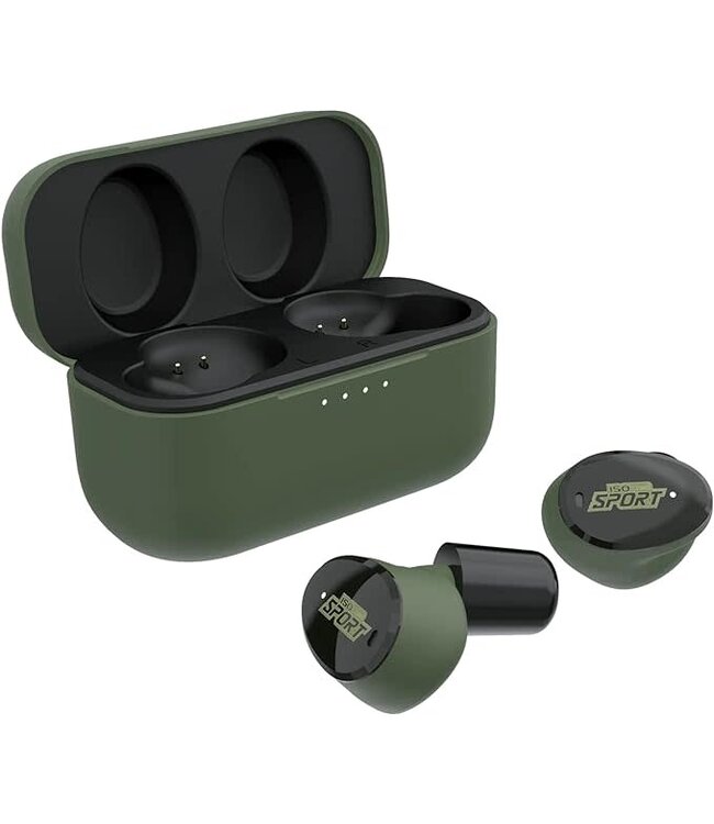 ISOTUNES SPORT CALIBER ELECTRONIC HEARING PROTECTION OD GREEN/IT-17