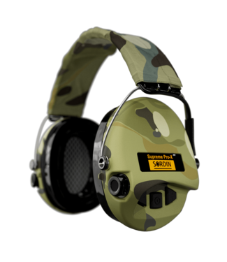 Sordin SORDIN Supreme Pro-X LED - Camo Cups, Camo Headband with Gel Earseals