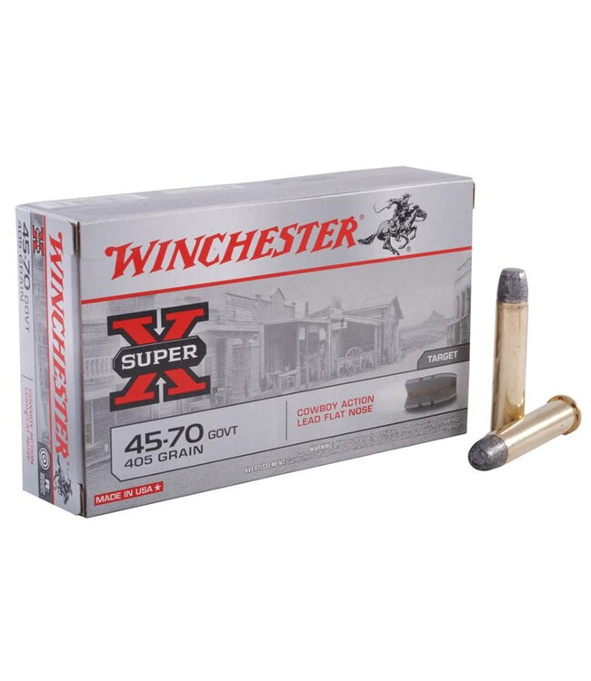 Winchester Super-X 45-70 Gov 405 Gr Lead Flat Nose 20Rds/Box