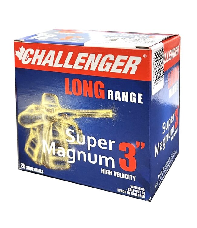Challenger Super Mag 12 GA, 3", 1-7/8oz #2 Lead , 25 Rds