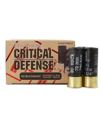 Hornady HORNADY 86240 CRITICAL DEFENSE 12GA 00 BUCK  10RS/BOX