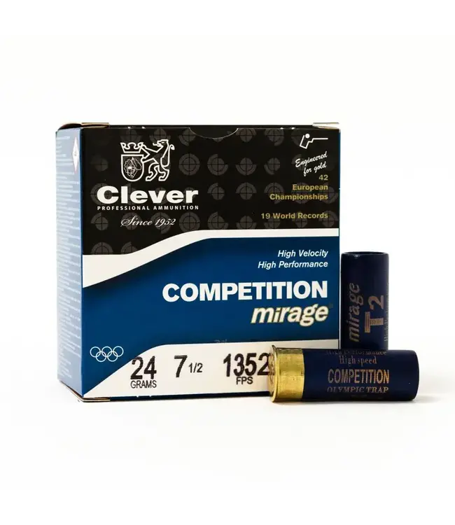 Clever T2 Competition 12Ga, 2-3/4″, 24g, #7.5 1325FPS 250rs/Case (STORE PICK-UP ONLY)