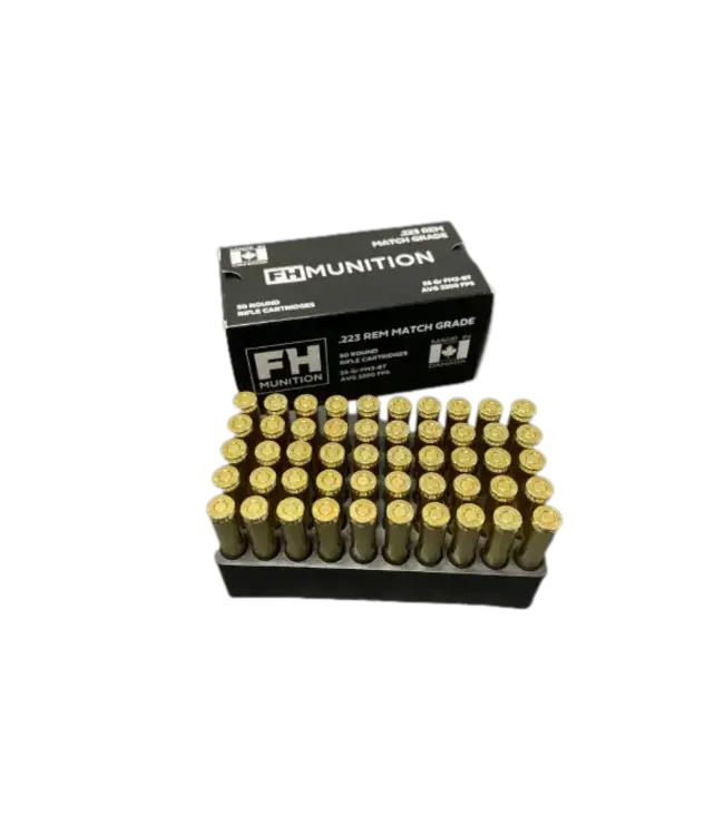 FH Munition Inc. Match Grade 223 Rem, 55 gr, FMJ-BT 1000 Rds