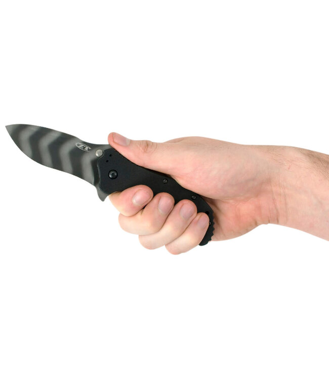 ZERO TOLERANCE  FOLDERG-10BLACK/TIGERSTRIPE(0350TS)