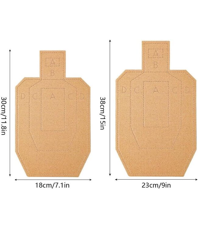 USPSA/IDPA  FULL SIZE METRIC TARGET 50PACK