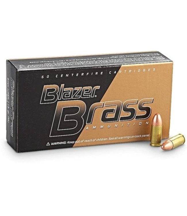 CCI BLAZER BRASS 9MM 124GR FMJ 50RS/BOX